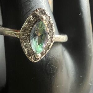 Mystic Topaz Healing Stone Ring 925 Silver with Positive Healing Energy!